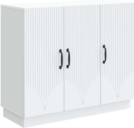 Holzsideboard Weiß 89x34,5x77cm