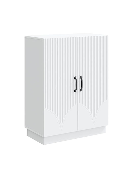 Bufet Din Lemn cu Sertare Alb 66x34.5x87cm