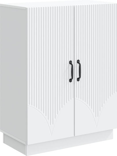 Bufet Din Lemn cu Sertare Alb 66x34.5x87cm
