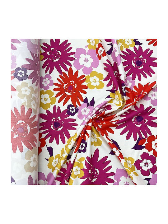 Decorative Fabric By Meter Width 145cm Poplin Crystal Flow