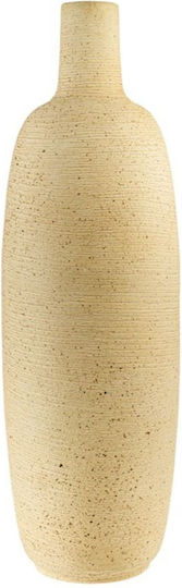 Zen Collection Διακοσμητικό Βάζο Δαπέδου Μεταλλικό Μπεζ Φ19xΥ60.5cm