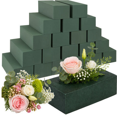Set 20 Blocuri Spumă Florală Naturală Flori Artificiale Zola Aranjamente Florale Cu Absorbție Ridicată 23 X 11 X 8 Cm Verzi