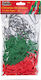 Christmas Decorative Paper Colored Strips 20 G Red Green Silver Set