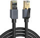Ugreen F/FTP Cat.8 (40Gbps) Καλώδιο Δικτύου Ethernet 2m Μαύρο