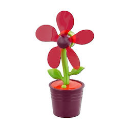 Вентилатор Чанта За Ръка Цвете Презареждащ С Основа Rechargable Ventifleur Flower Лилав