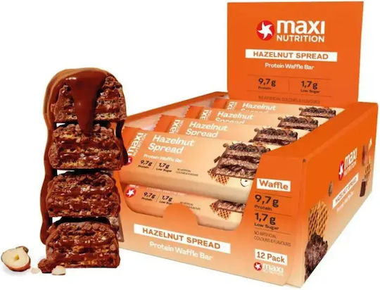 MaxiNutrition Waffle Protein Bars With Double Milk Spread Flavour 12x39gr