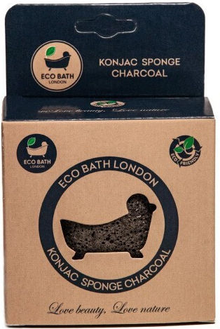 Σφουγγάρι Konjac Άνθρακα Konjac Sponge Charcoal Eco Bath