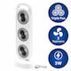 Rechargeable Triple Table Fan 5v 3w 3 Speeds 120x83x365mm White-Black S31