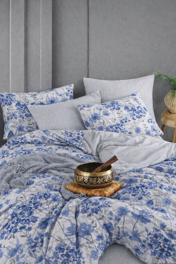 SteweHome Cotton Duvet Cover Set 200x200cm Double With 2 Pillowcases 100% Cotton