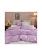 SteweHome Cotton Duvet Cover Set 220x180cm Double With 2 Pillowcases Ecru