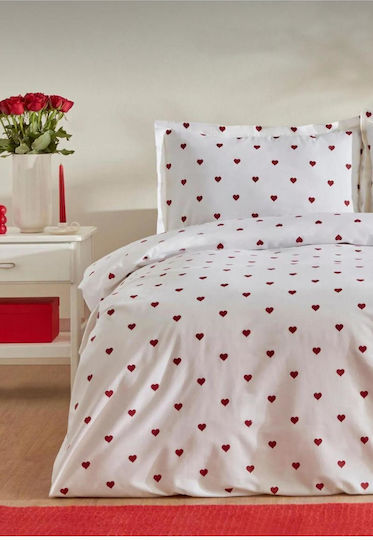 SteweHome Cotton Duvet Cover Set 200x200cm Double With 2 Pillowcases 100% Cotton