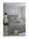 SteweHome Σετ Παπλωματοθήκη Βαμβακερή 230x200cm Υπέρδιπλη με 2 Μαξιλαροθήκες Πορτοκαλί