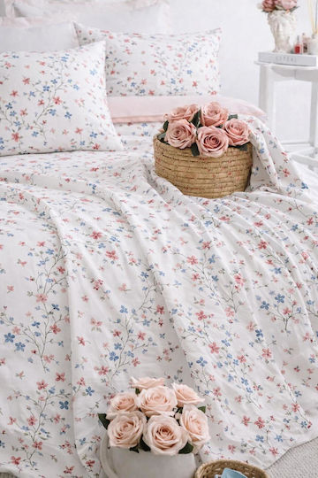 SteweHome Σετ Παπλωματοθήκη Βαμβακερή 195x230cm Ημίδιπλη με Μαξιλαροθήκη Μαύρο