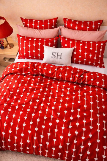 SteweHome Cotton Duvet Cover Set 200x230cm Double With 2 Pillowcases & 1 Bed Sheet Stewehome Duvet Cover Set With Fitted Sheet Double Made Of Cotton 200x230 Cm Ste-020741-v41225