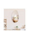 SteweHome Asymmetrical Wall Mirror with Wooden Frame 70x40cm
