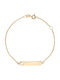 Kids Bracelet ID Made of 9K Gold with Baby Boy