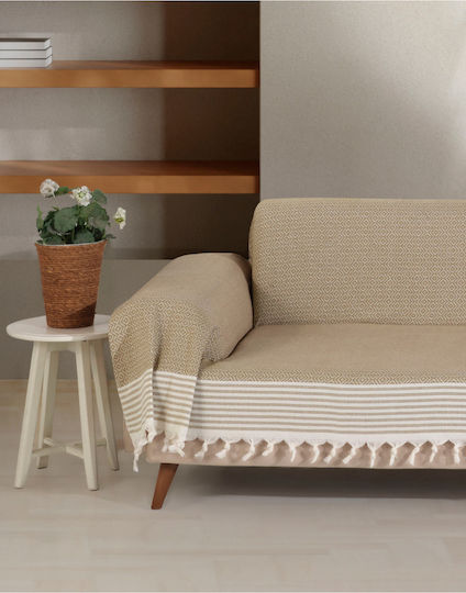 SteweHome Ριχτάρι Τριθέσιου Καναπέ 180x300εκ. Κίτρινο