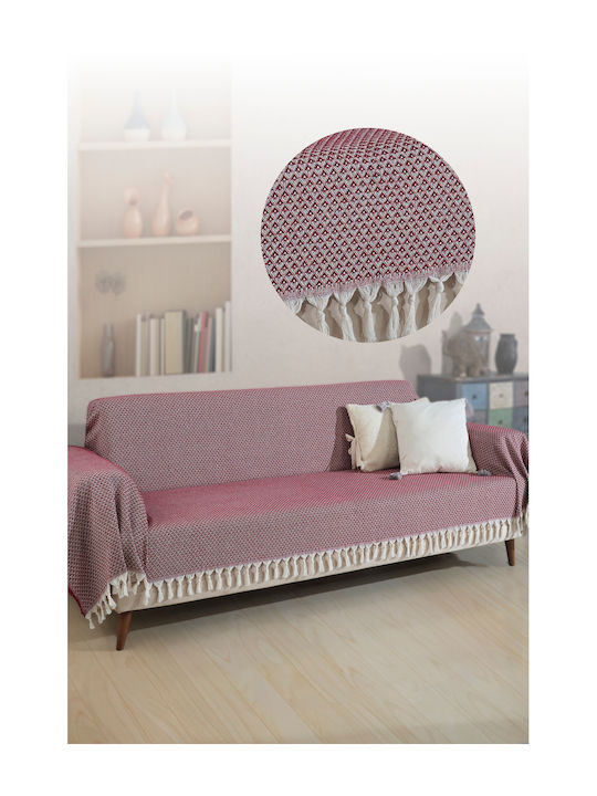 SteweHome Ριχτάρι Τριθέσιου Καναπέ 180x300εκ. Μπορντό