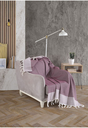 SteweHome Armchair Throw 150x180cm Purple
