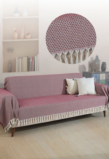 SteweHome Cuvertură Pentru Canapea 3 Locuri 180x300cm Burgundy