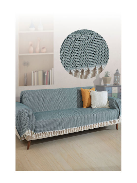 SteweHome Three-Seater Sofa Throw 180x300cm Grey