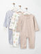 SteweHome Set Of Multicolored Baby Bodysuits 3pcs