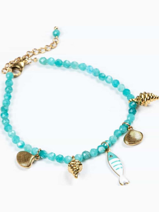 Cuoro Damen Armband aus Stahl Vergoldet