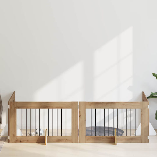 vidaXL Метална Врата За Куче 100 x 60 x 60 см