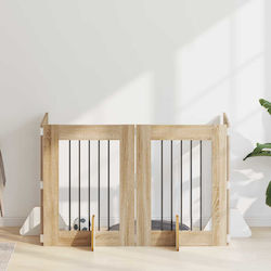 vidaXL Wooden Dog Divider with 4 Panels 241x34x...