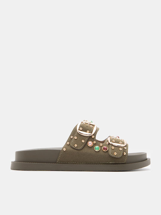 Γυναικεία Σανδάλια Flatforms Χακί