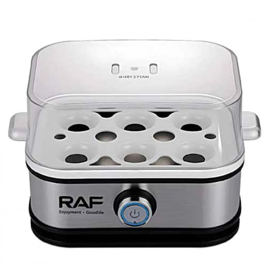 Raf Fierbător de Ouă cu 6 Compartimente 400W Argintiu