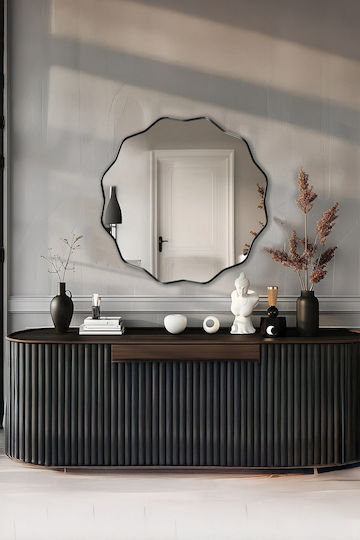 SteweHome Oglindă de Baie din Metal 100x100cm Gri