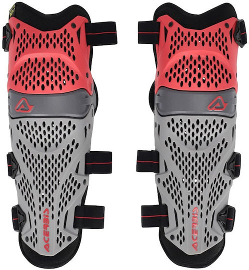 Acerbis Impact Pro Motocross Knieschoner Rot Farbe