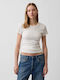 Γυναικείο Crop Top Βαμβακερό Floral White Floral Print