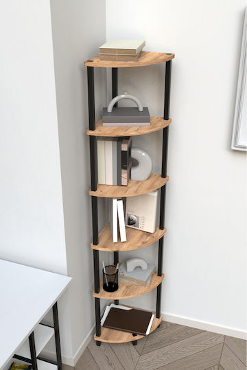 Bibliotecă Colț Bej 35x35x180 cm