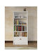Bibliotecă Albă 65x22x150 cm
