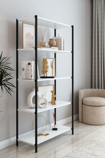 Βιβλιοθήκη Λευκή 50x24x150εκ.