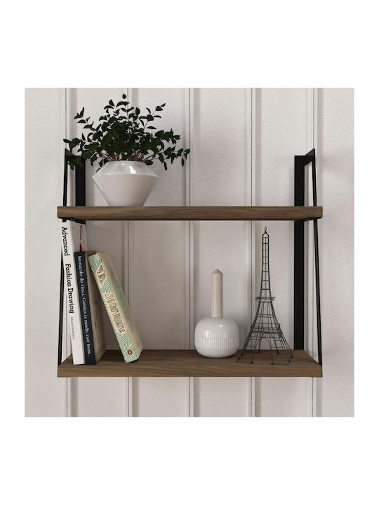 Wall Shelf Walnut 45.4x14.5x40.2cm