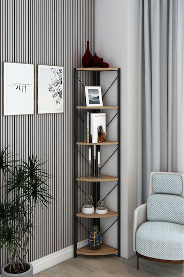 Eckbibliothek Beige 46x30x177cm