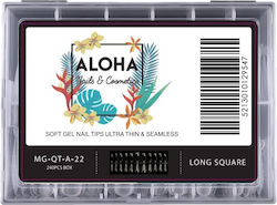 Aloha False Nail Tips Transparent 240 Pieces MG-QT-A-22