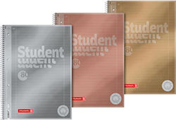 Brunnen Spiral Notepad Ruled A4 Gold Brunnen Spiral Notepad Ruled A4 Gold