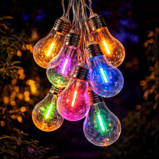 Forever Light Κρεμαστό Ηλιακό Φωτιστικό Γιρλάντα με Φωτοκύτταρο