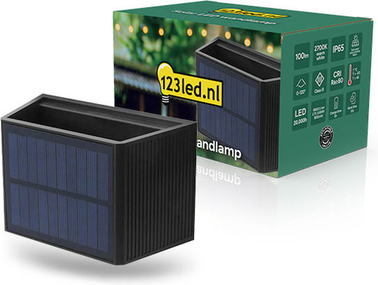 123led Wall Mounted Solar Light with Warm White Light 2700K IP65