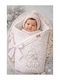 SteweHome Nursery Swaddling Blanket White With Animal 85x85cm