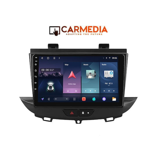 Carmedia Ηχοσύστημα Αυτοκινήτου για Opel Crossland / Grandland 2017 (Bluetooth/USB/WiFi/GPS/Apple-Carplay/Android-Auto) με Οθόνη Αφής 9"