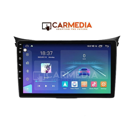 Carmedia Ηχοσύστημα Αυτοκινήτου για Hyundai i30 2012-2017 (Bluetooth/USB/WiFi/GPS/Apple-Carplay/Android-Auto) με Οθόνη Αφής 9"