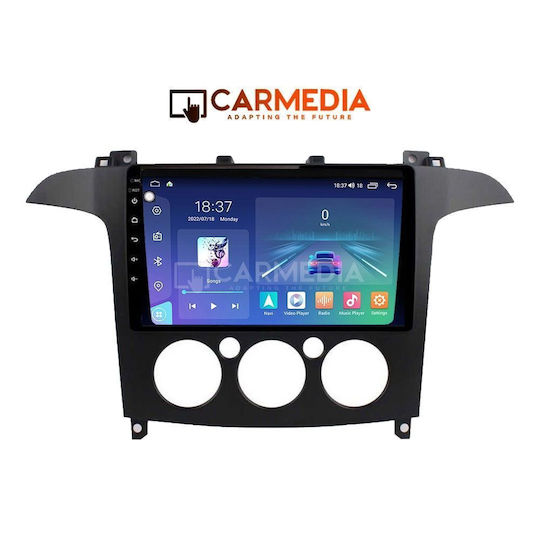 Carmedia Car Audio System for Ford S-Max 2006-2014 with A/C Bluetooth USB WiFi GPS Apple CarPlay Android Auto with 9 Inch Touch Screen