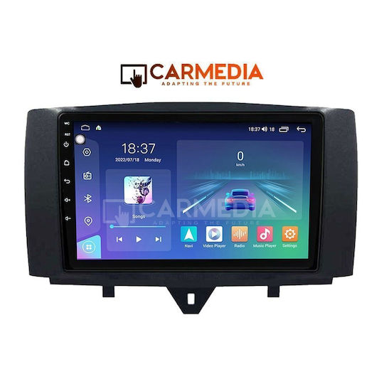 Carmedia Car Audio System for Smart ForTwo 2010-2015 with Touch Screen 9" Bluetooth USB Wi-Fi GPS Apple CarPlay Android Auto