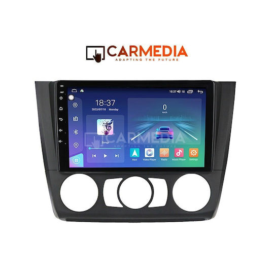 Carmedia Ηχοσύστημα Αυτοκινήτου για BMW Σειρά 1 2004-2013 με A/C (Bluetooth/USB/WiFi/GPS/Apple-Carplay/Android-Auto) με Οθόνη Αφής 9"