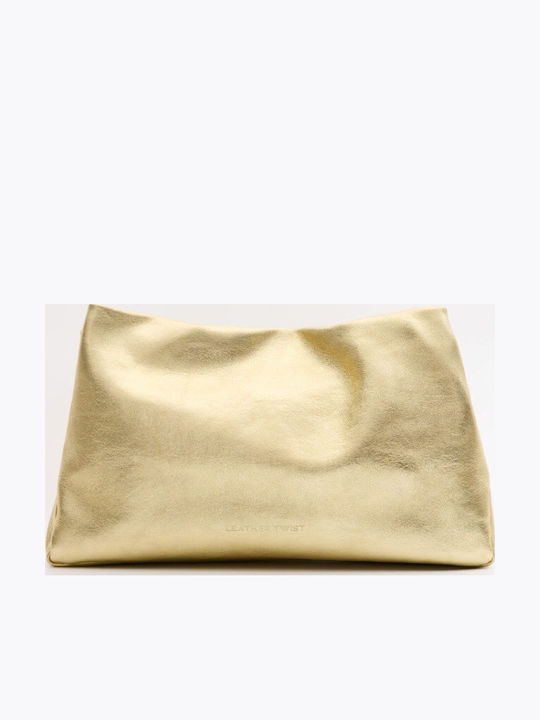 Leather Women's Handbag Gold